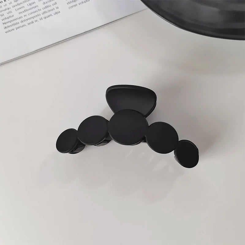 8 Cor Gancho Cabelo Geométrico Feminino em Plástico Preto