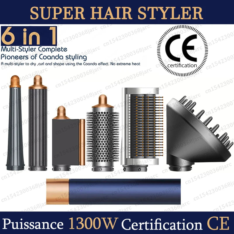 Escova Modeladora De Ar Quente 6 Em 1 Para Cabelo