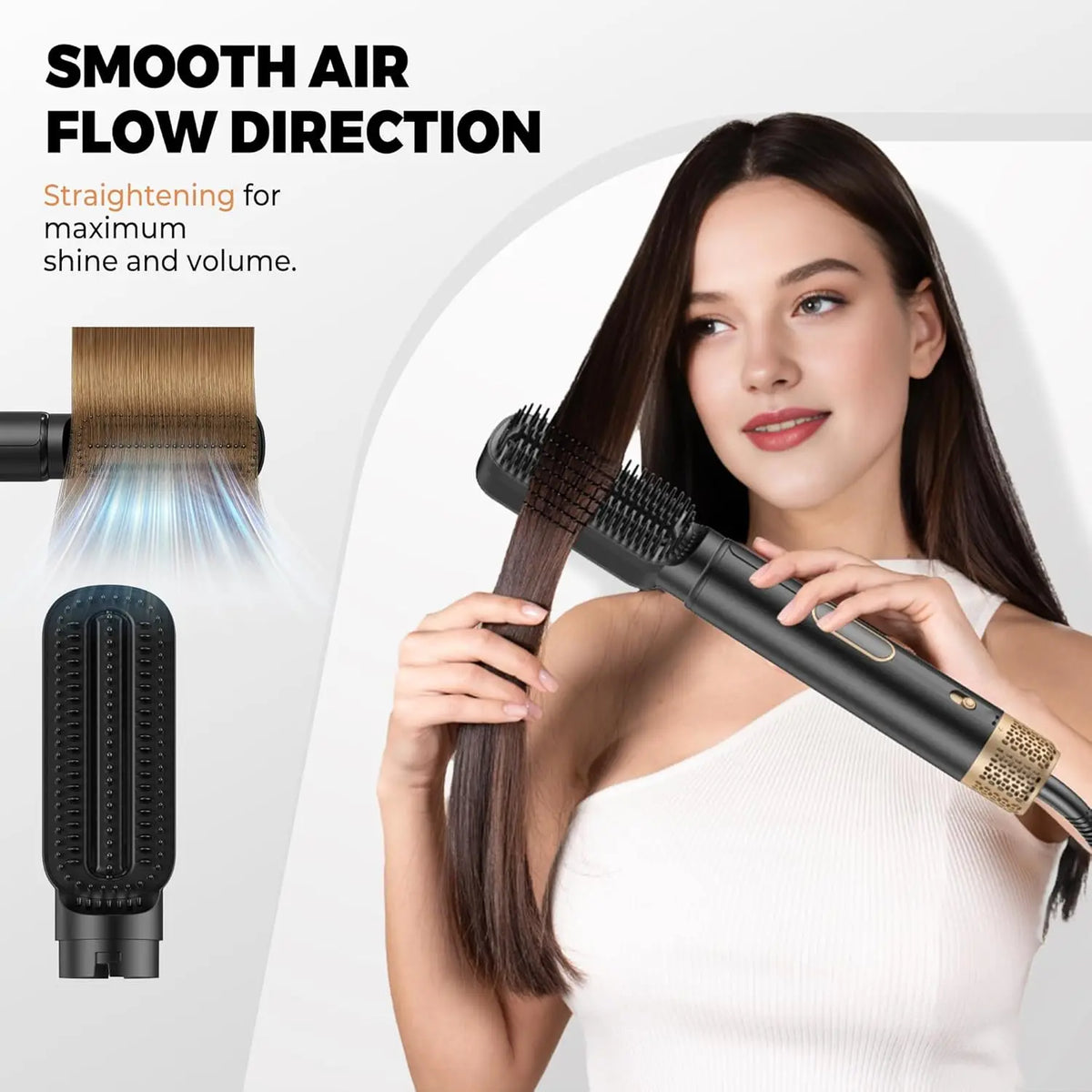 Escova Modeladora 5 em 1 Secador Íon com Auto Curl