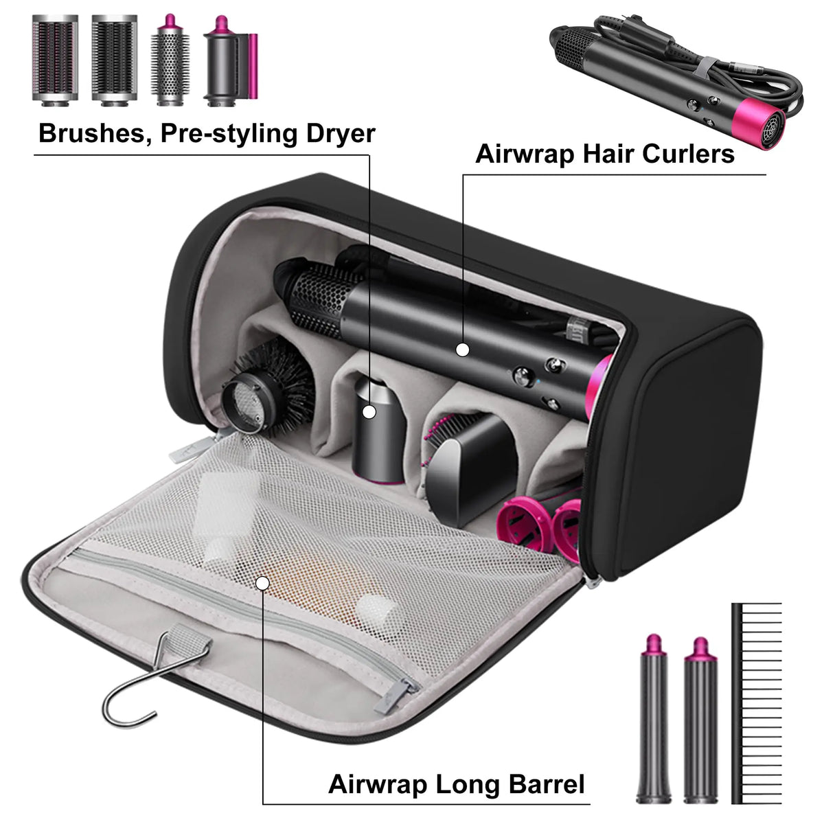Mala De Viagem Para Dyson Airwrap Com Compartimentos