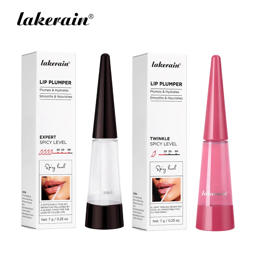 Conjunto 2 Cor Gloss Labial Lip Plumper Hidratante com Efeito Volume