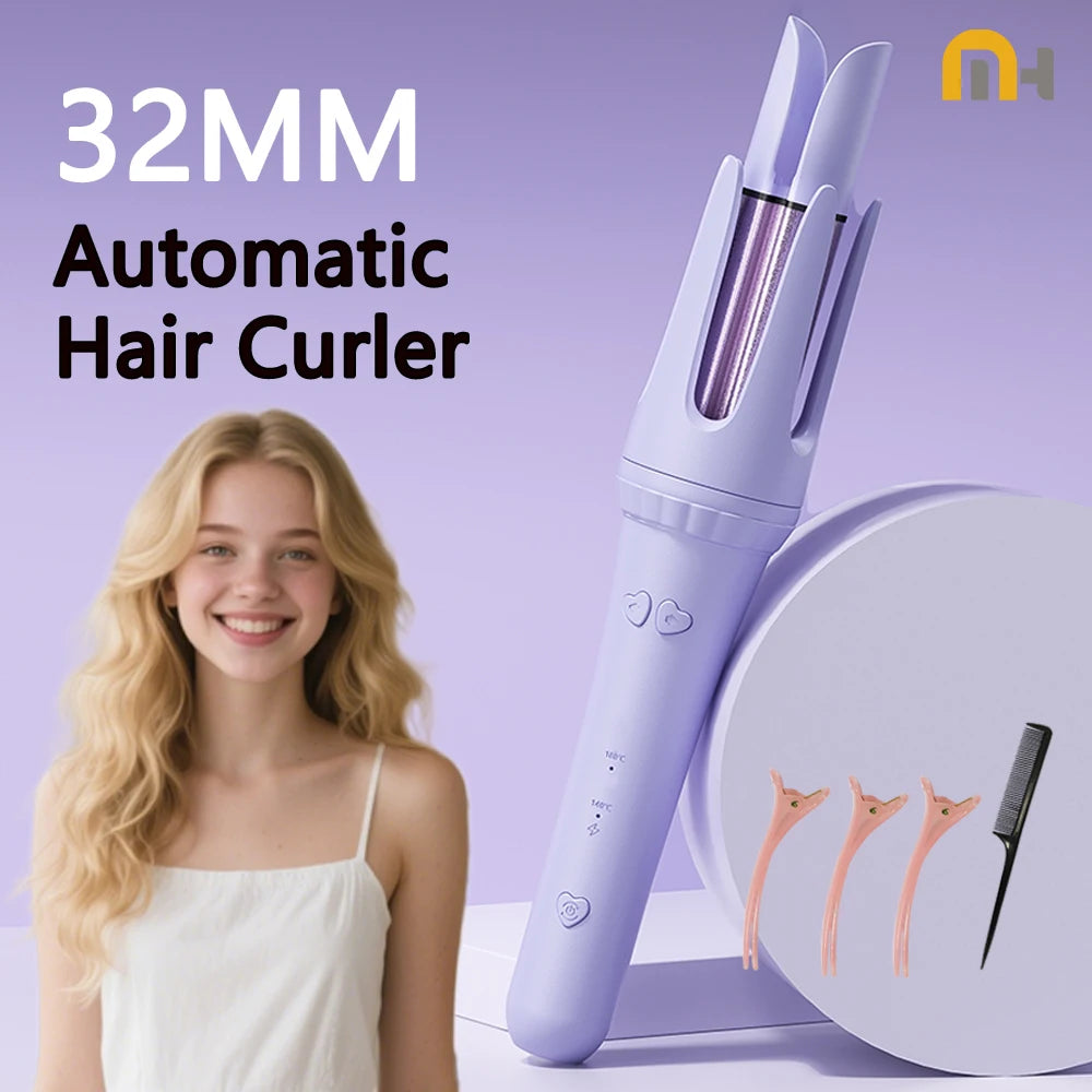 Ferro de Ondular Automático 32 mm Íon Negativo