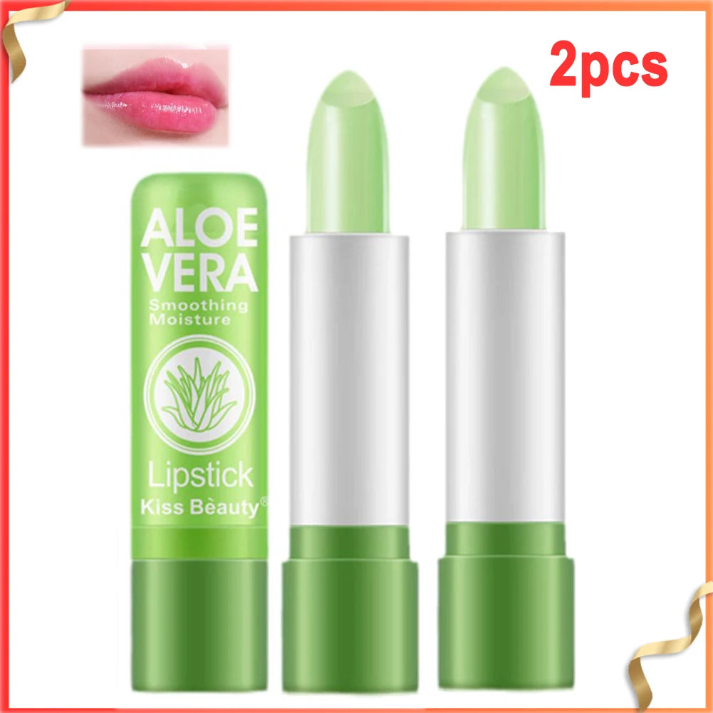 Batom Aloe Vera Que Muda de Cor Longa Duração