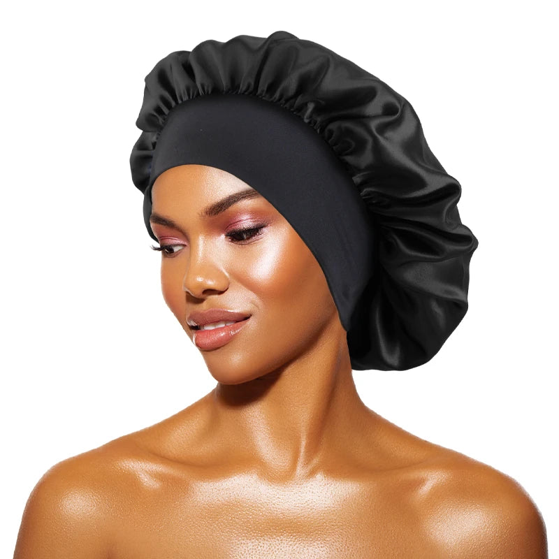 Touca De Cetim Larga Para Dormir E Proteger O Cabelo