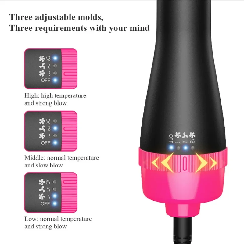 Escova Secador 3 em 1 Hot Air Brush Alisadora e Curvadora