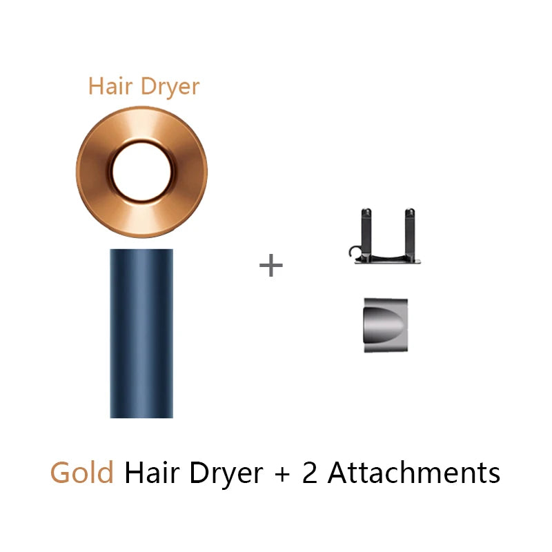 Dourado 2 acessórios Cor Secador de Cabelo Íon 5 em 1 com Difusor Profissional