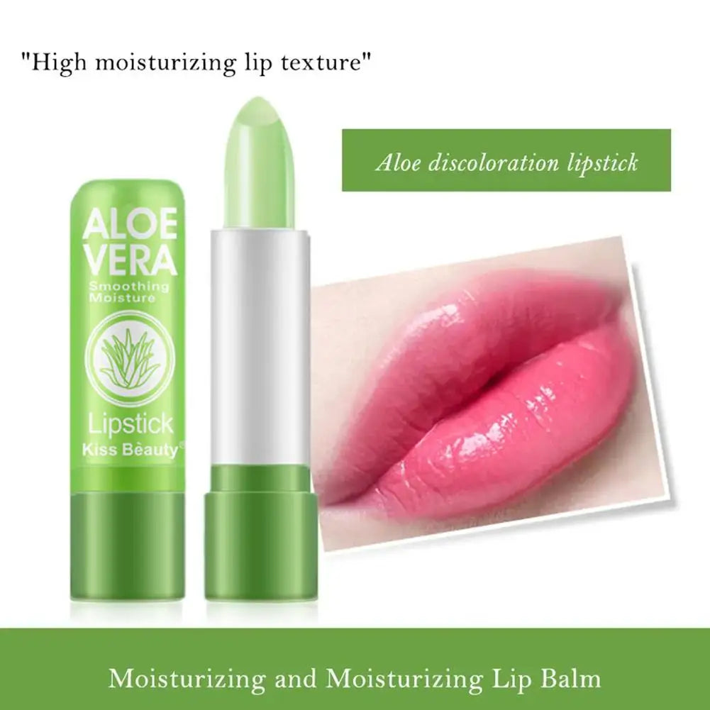 Batom Aloe Vera Que Muda de Cor Longa Duração