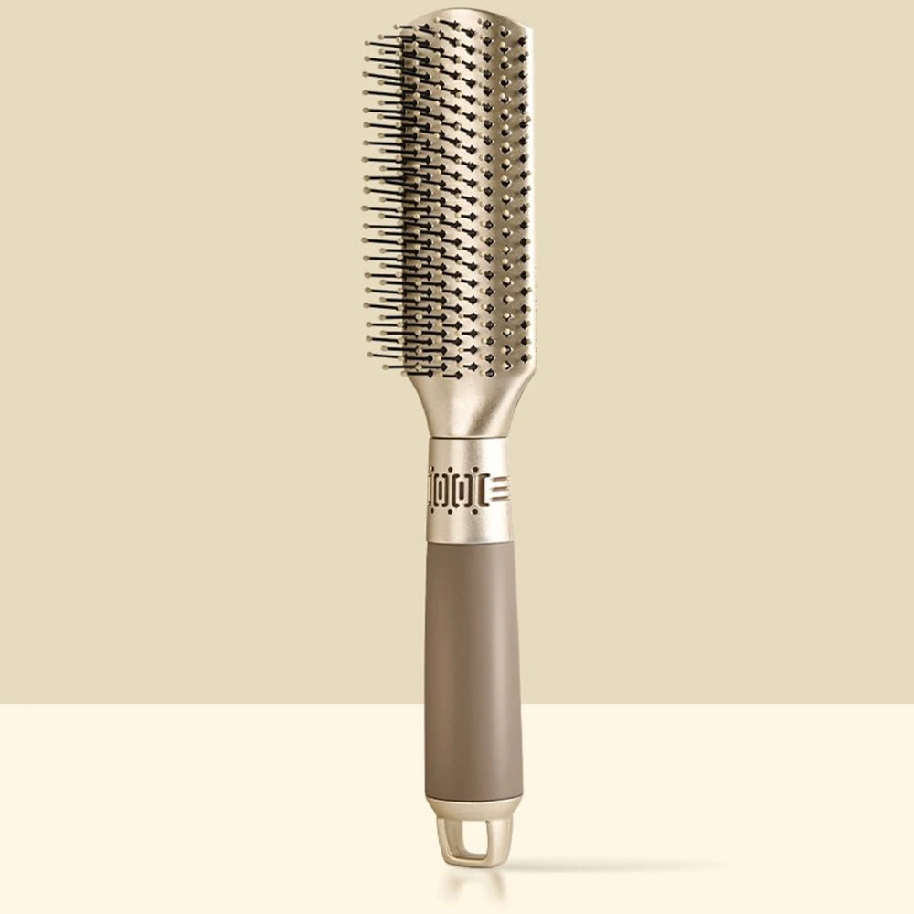 Pente de estrias Cor Escova Massageadora de Cabelo com Almofada de Ar Antiestática