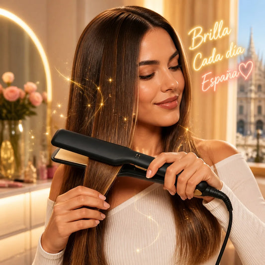 Prancha de Cabelo Cerâmica Rose Gold 2 em 1 Profissional