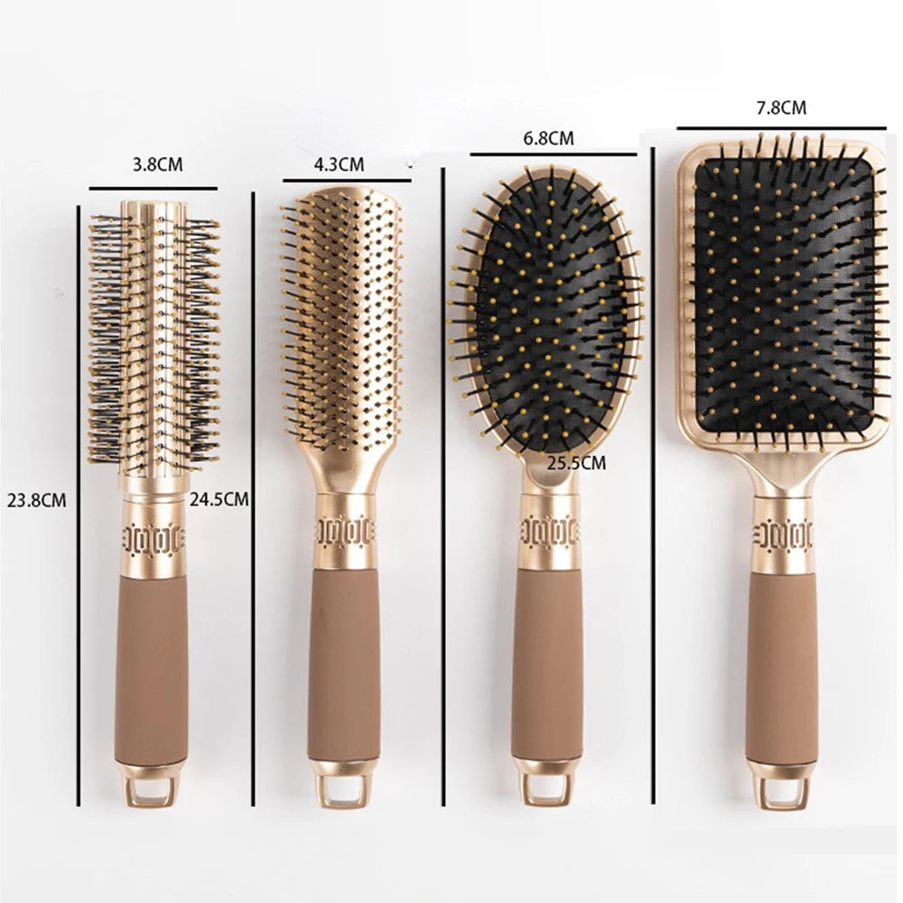 Escova Massageadora de Cabelo com Almofada de Ar Antiestática