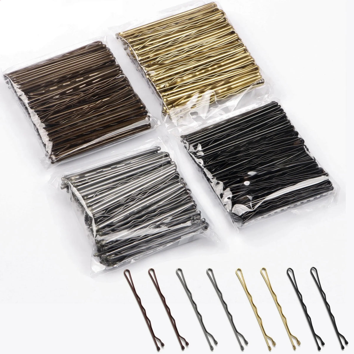 Conjunto 50 Molas de Cabelo U Douradas para Mulher