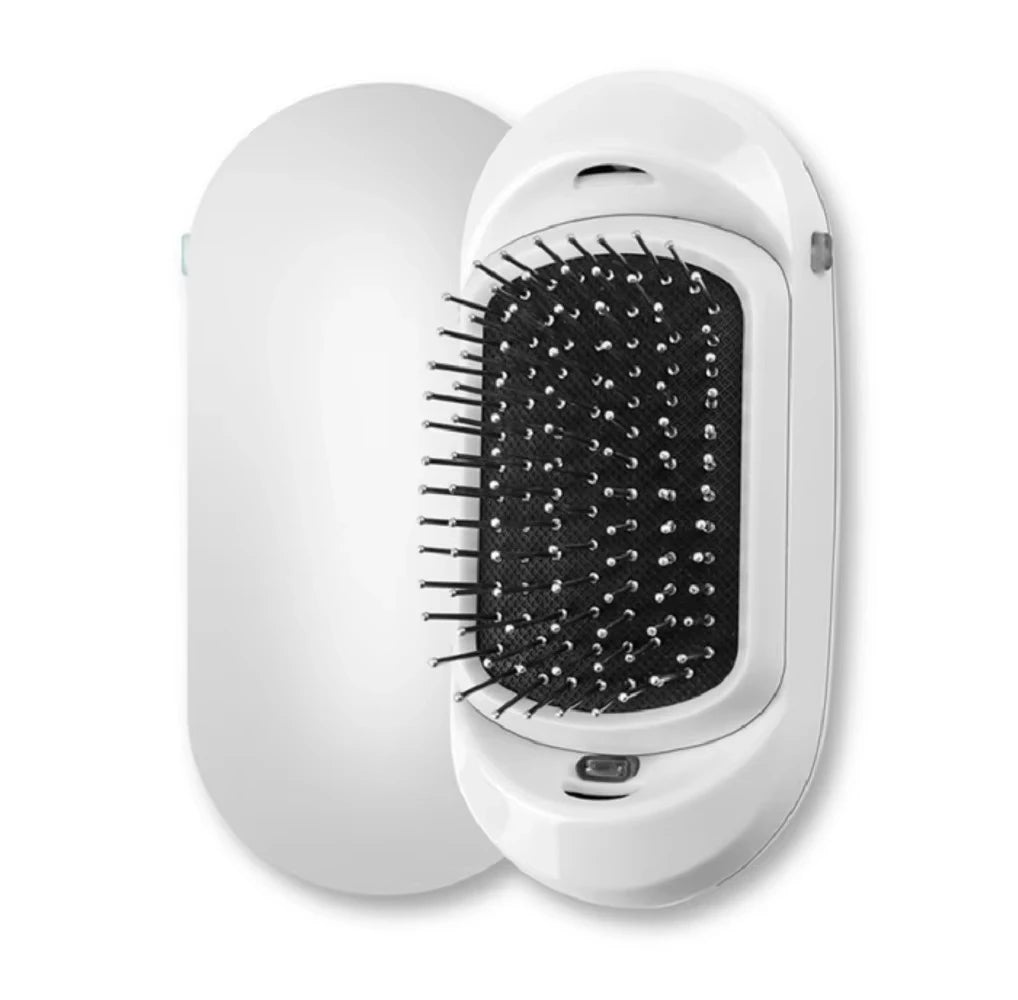 branco Cor Escova De Cabelo Iónica Eléctrica Portátil Antifrizz