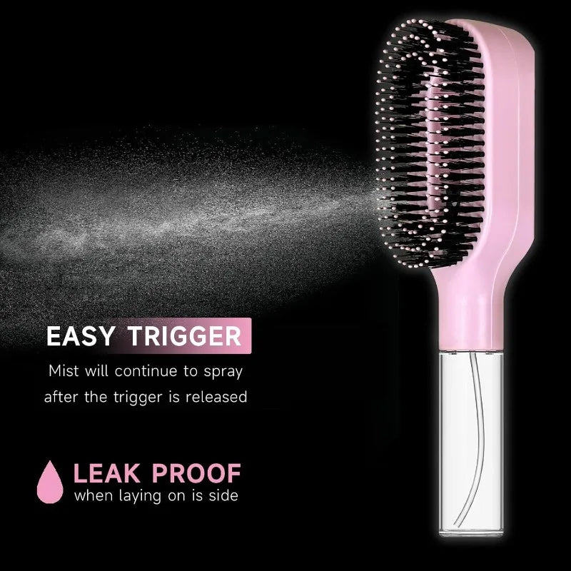 Escova Pente com Spray de Água 2 em 1 para Desembaraçar