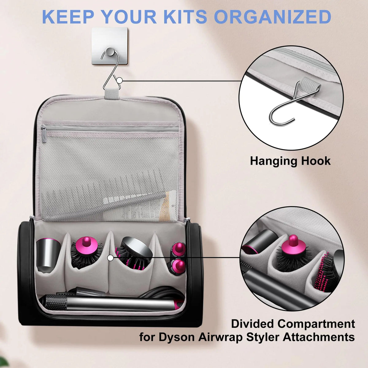 Mala De Viagem Para Dyson Airwrap Com Compartimentos