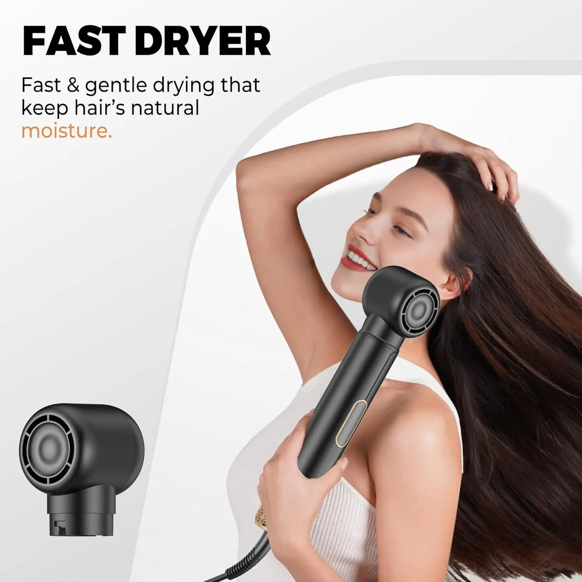 Escova Modeladora 5 em 1 Secador Íon com Auto Curl