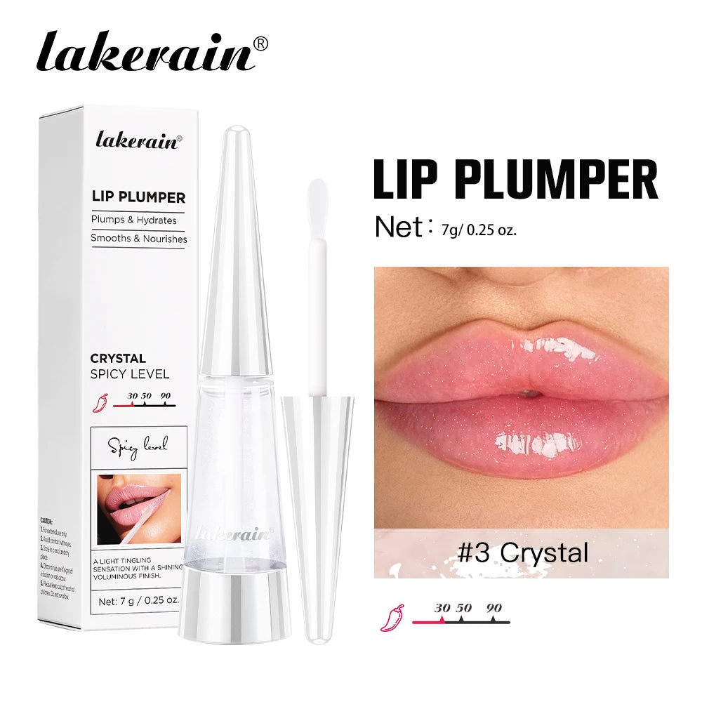 Cristal Cor Gloss Labial Lip Plumper Hidratante com Efeito Volume