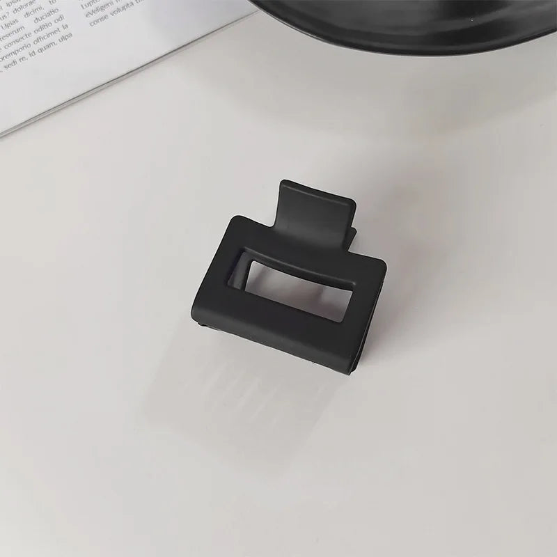 9 Cor Gancho Cabelo Geométrico Feminino em Plástico Preto