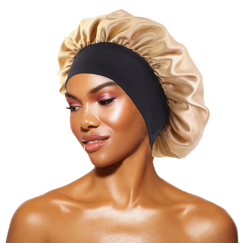 Touca De Cetim Larga Para Dormir E Proteger O Cabelo