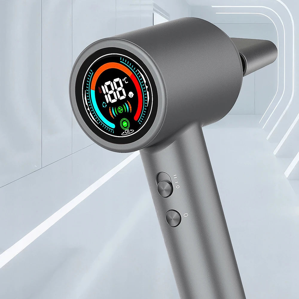 Secador De Cabelo Íon Negativo 1500W Com Ecrã LCD