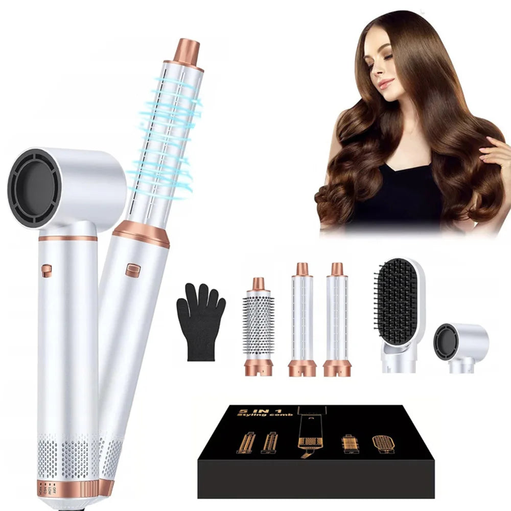 Escova Secadora 5 em 1 1000W com Modelador de Cabelo