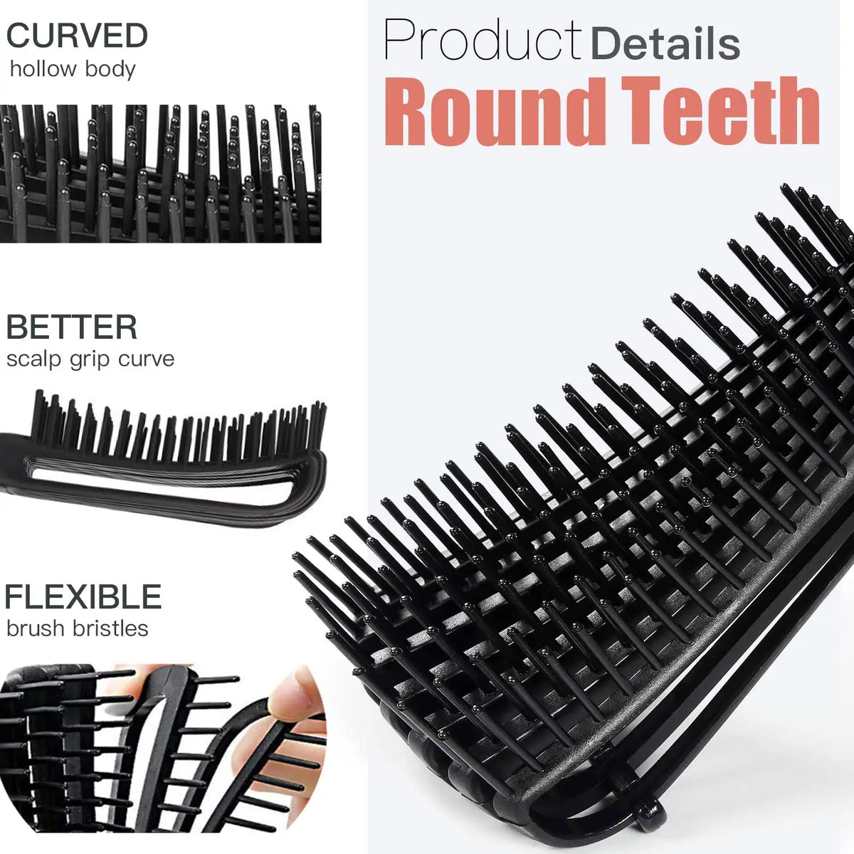 Conjunto 11 Peças Escovas e Pentes de Cabelo Profissional