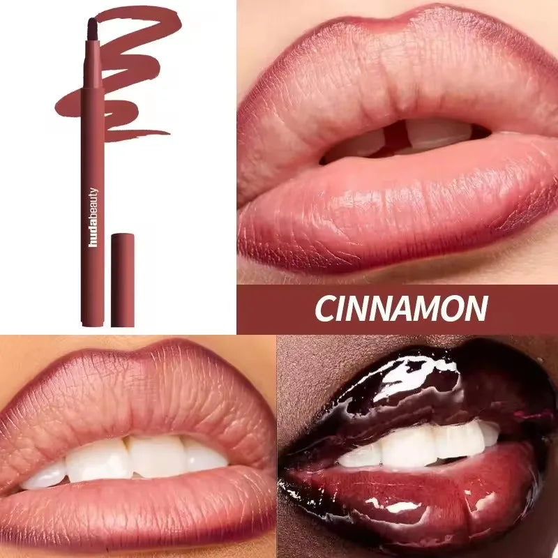 Canela Cor Lápis Delineador Labial Matte à Prova D’Água