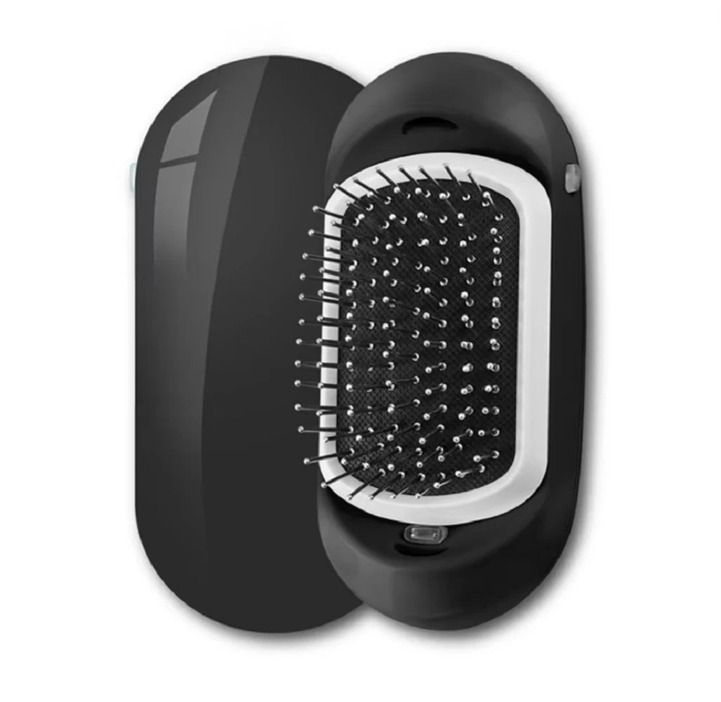 preto Cor Escova De Cabelo Iónica Eléctrica Portátil Antifrizz