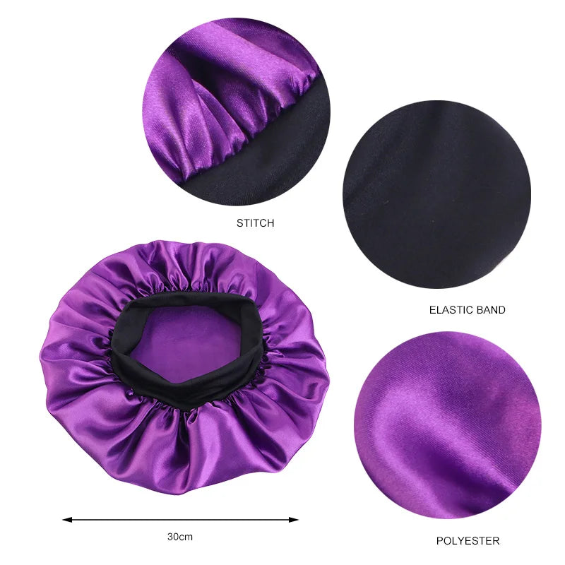 Touca De Cetim Larga Para Dormir E Proteger O Cabelo