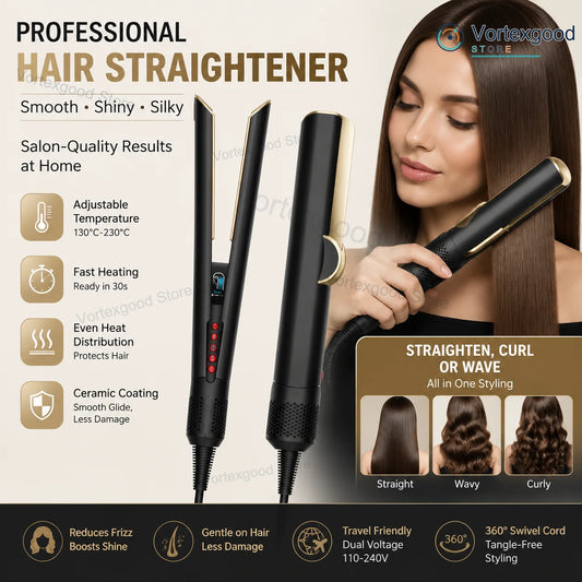 Alisador de Cabelo Cerâmico Profissional com Temperatura Ajustável