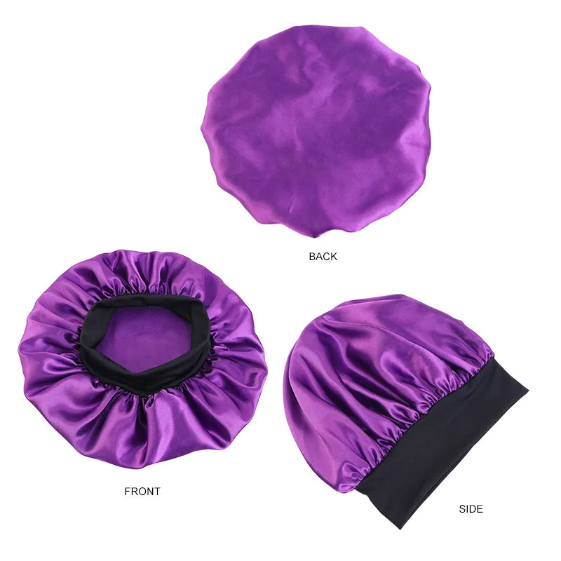 Touca De Cetim Larga Para Dormir E Proteger O Cabelo
